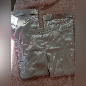 Champagne shiny silk like pants